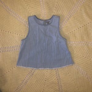 Aerie denim top with open back